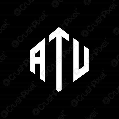 ATU letter logo design with polygon shape. ATU polygon and - stock ...