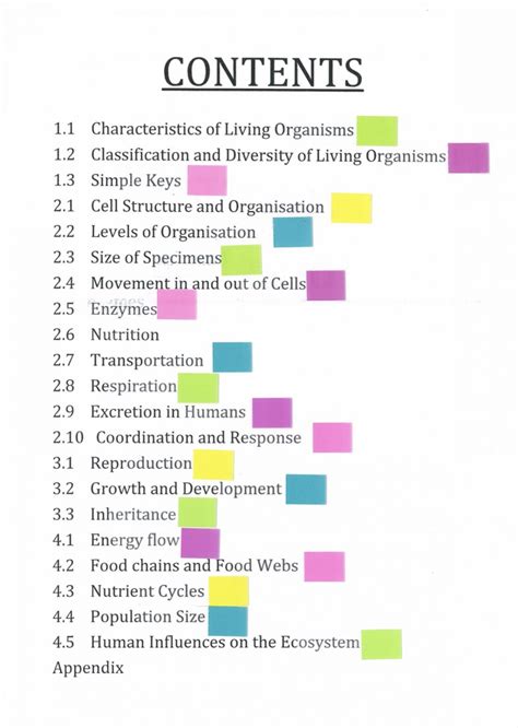 Igcse Biology Notes Biology Year Testnote