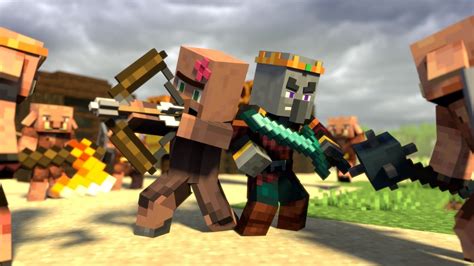 Villager Pillager Love Story Part Minecraft Animation Youtube