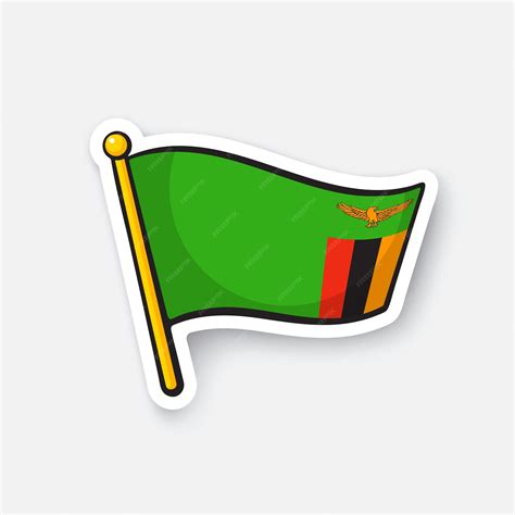 Premium Vector | National flag of zambia countries in africa location