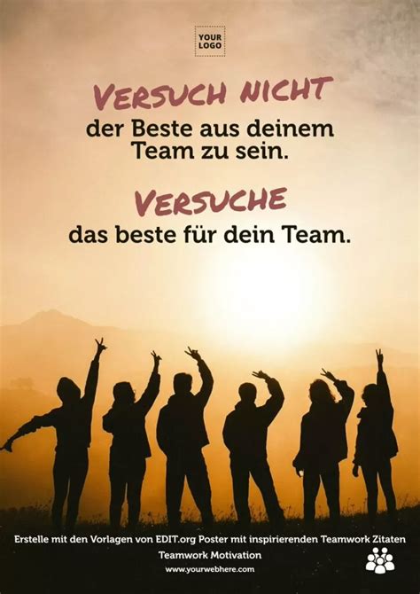 Plakate Mit Motivierenden Teamwork Zitaten