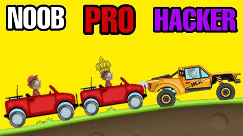 Noob Vs Pro Vs Hacker Hill Climb Racing Youtube