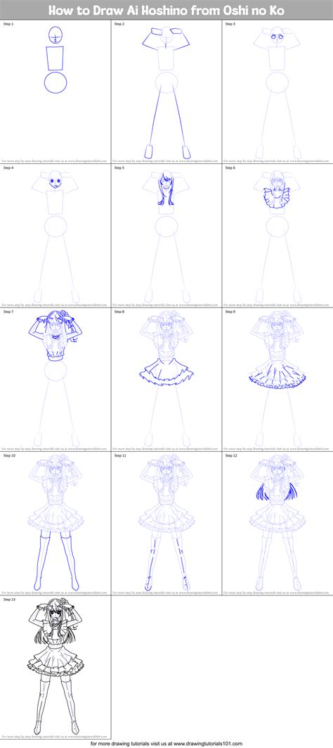 How To Draw Ai Hoshino From Oshi No Ko Oshi No Ko Step By Step