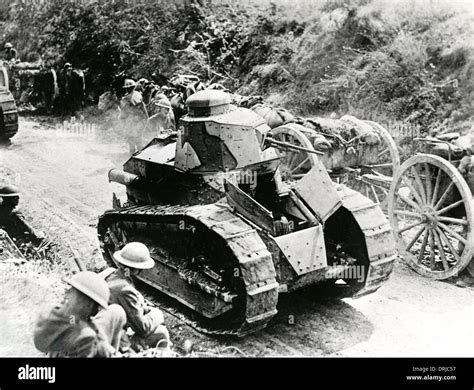 French Tanks At Valpries Farm Near Juvigny France Ww1 Stock Photo Alamy