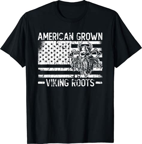 American Grown Viking Roots Norse Mythology Viking Nordic T Shirt