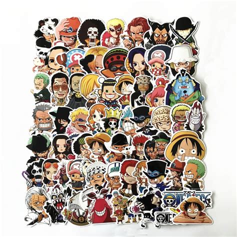 61 Pcs Lot Anime 2018 ONE PIECE Luffy Stickers For Car Laptop PVC