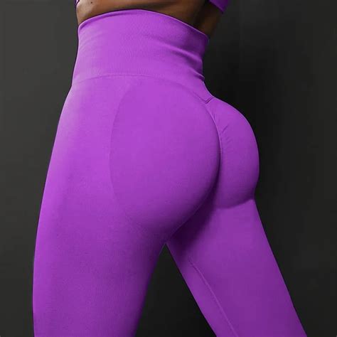 Push Up Leggings Mulheres Sem Costura Calças De Yoga Gym Workout Legins