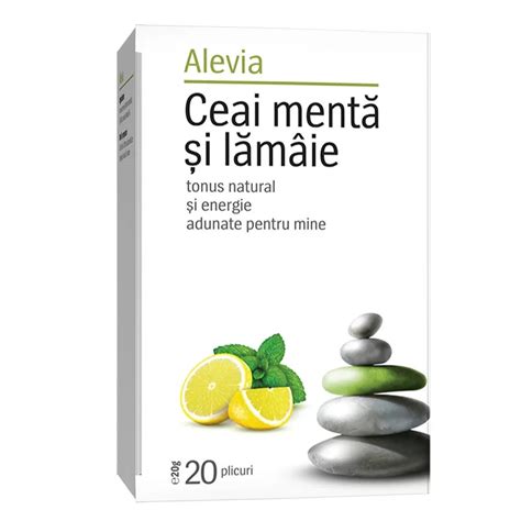 Ceai Cu Menta Si Lamaie 20 Plicuri Alevia Farmacia Tei Online