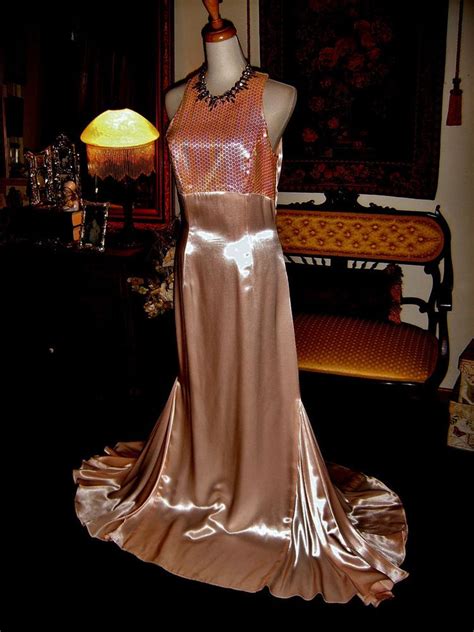 Loralie Sweep High Gloss Liquid Satin Pageant Formal Harlow Gown Dress