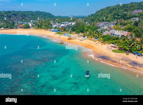 Aerial View Of Unawatuna Beach At Sri Lanka Stock Photo Alamy