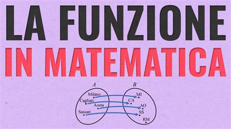 Funzione In Matematica Definizione E Concetti Fondamentali Youtube