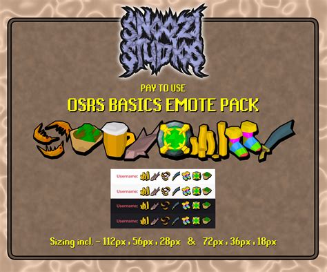 Osrs Basics Emote Badges Set Of 8 Twitch Discord Etsy