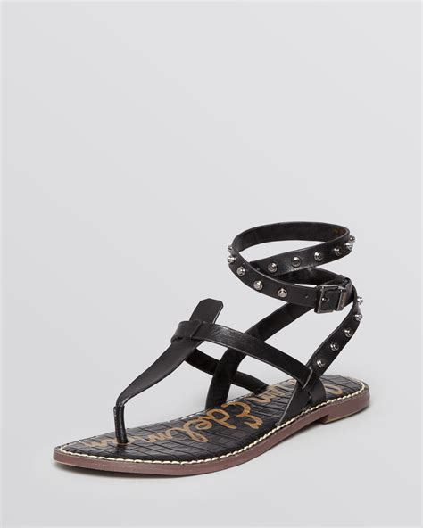 Sam Edelman Flat Thong Gladiator Sandals Gabriela In Black Lyst