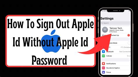 How To Remove Apple Id Without Password How To Sign Out Apple Id Without Password On Iphone