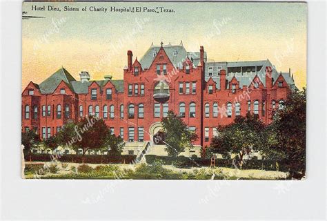 Ppc Postcard Texas El Paso Hotel Dieu Sisters Of Charity Hospital