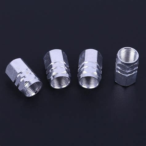 Pcs Aluminum Alloy Car Wheel Tire Valve Air Caps Stem Covers Silver