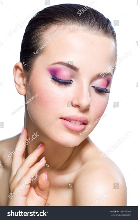 Portrait Touching Her Face Naked Girl Stock Photo Shutterstock