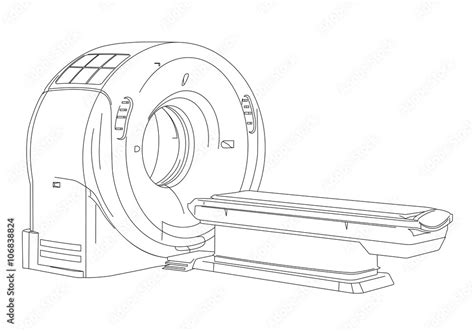 Vecteur Stock Ct Scanner Computerized Tomography Scanner Mri