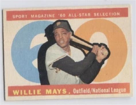 Topps Baseball Willie Mays All Star Card Ebay