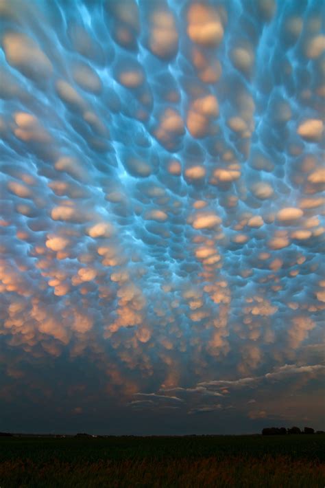 Science Visualized • Mammatus Clouds Fill The Sky After Sunset