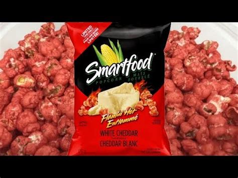 Smartfood Flamin Hot White Cheddar Popcorn Tasting Youtube