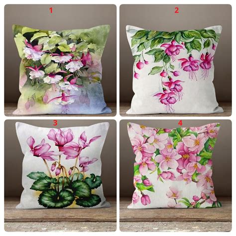 Pink Floral Pillow Covers, Decorative Pillow Cases, Floral Accent ...