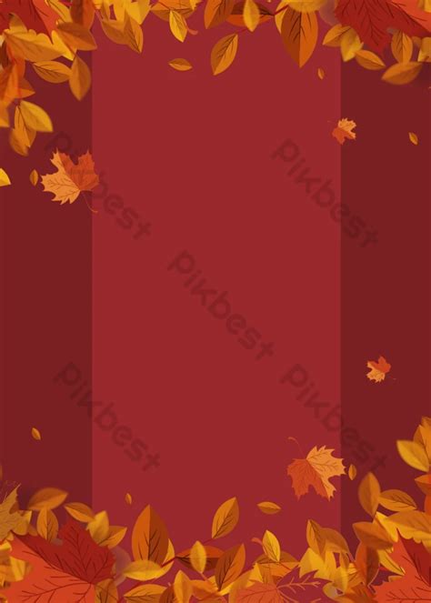 Autumn Leaves Red Background | PSD Free Download - Pikbest