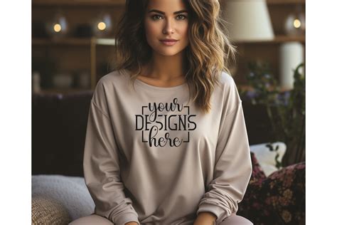 Gildan Sand Sweatshirt Free Mockup Graphic By Mockupshouse