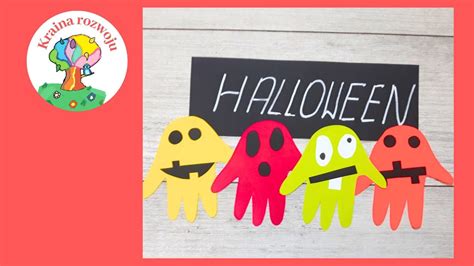 Jak zrobić Potworki Dekorację na Halloween dłoń diy craft kids