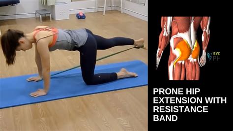 Prone Hip Extension With Resistance Band YouTube