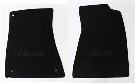 New 1968 1972 Chevelle Floor Mats Black Carpet Embroidered Script Logo