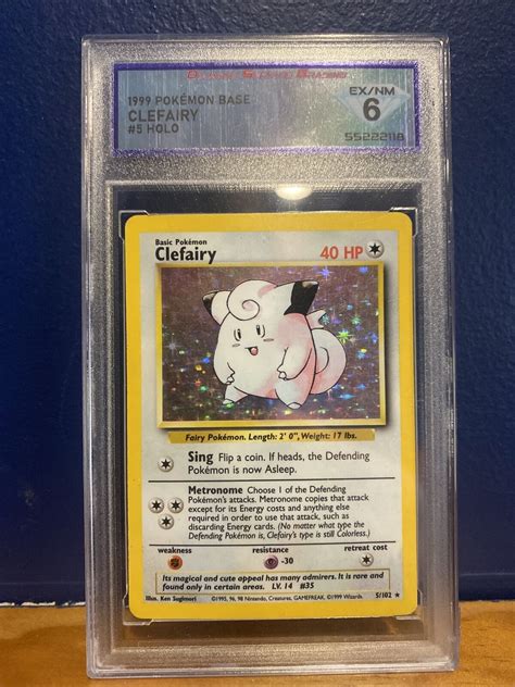 Dsg Pok Mon Tcg Clefairy Base Set Holo Unlimited Holo Rare Ebay