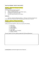 HOPE Q1 MODULE 6 8 Answer Sheet Docx HEALTH OPTIMIZING PHYSICAL