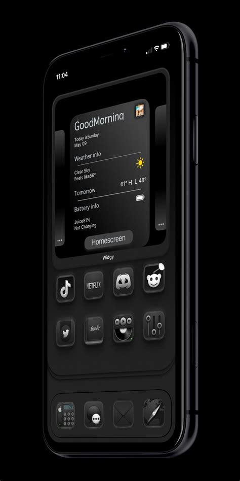 Back To Black Iphone Xr Ios 144 Rios14homescreen