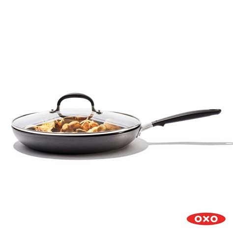 Oxo Good Grips Hard Anodized Pfoa Free Nonstick 12 Frying Pan Skillet With Lid Black