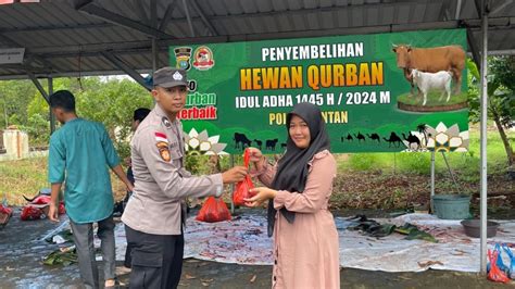 Hari Raya Idul Adha 1445 H 2024 M Polres Bintan Sembelih 4 Ekor Hewan