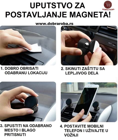 Magnetni Drzač Za Mobilni Telefon Na Stalku Crni Dobra Roba