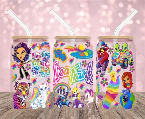 Lisa Frank 16oz Png Lisa Frank Cup Png Lisa Frank Tumbler Etsy