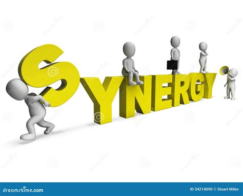 Synergy Teamwork People Partner For Combined Strength Royalty Free