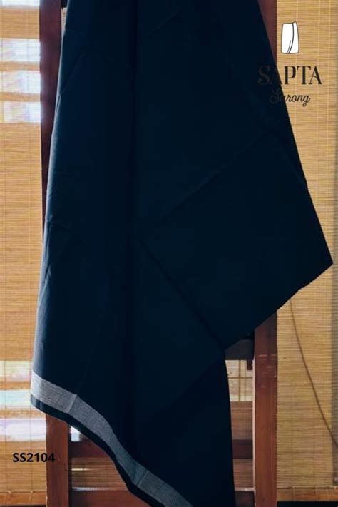 Black Handloom Silk Sapta Sarong Ss2104 East Star Handlooms