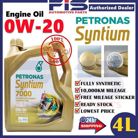 Fis Original Petronas Engine Oil Syntium 7000 0w20 Fully Synthetic