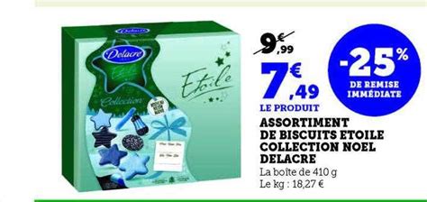 Promo Assortiment De Biscuits étoile Collection Noël Delacre chez Hyper