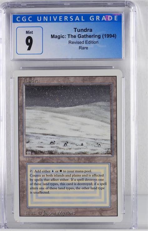 1994 Magic The Gathering Revised Tundra Cgc 9 Oct 15 2022 Bruneau