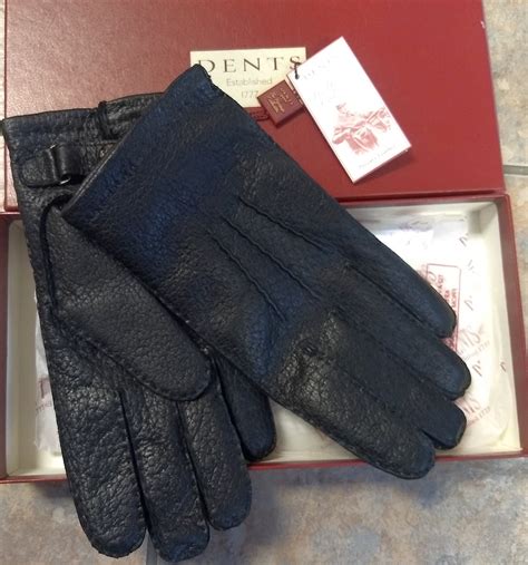 Dents Uk Men S Peccary Leather Gloves Size Etsy