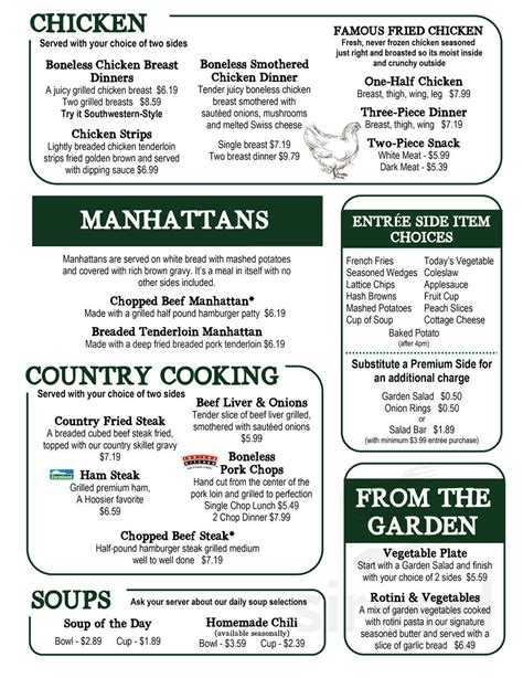 Richards Restaurant menu in New Haven, Indiana, USA