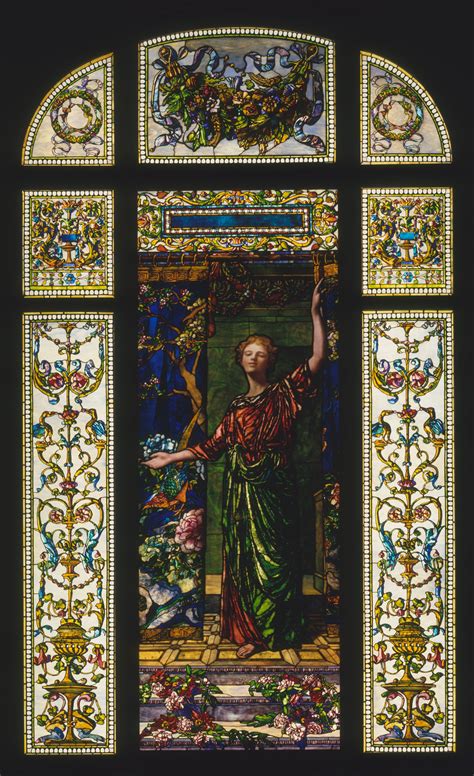 John La Farge Welcome Stained Glass Window From The Mrs George T Bliss House New York