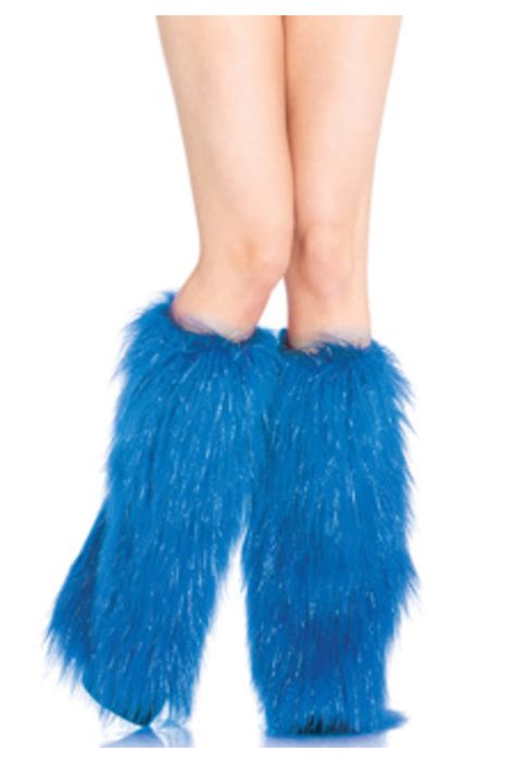 Blue Furry Leg Warmers Perth Hurly Burly Hurly Burly