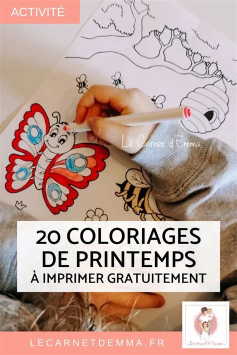 Coloriages Sur Le Printemps Imprimer Le Carnet D Emma