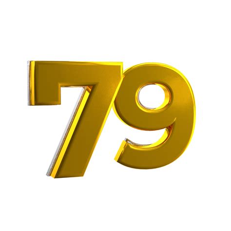 Mental Yellow 79 3D Number 11154517 PNG