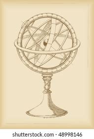 Armillary Sphere Drawing Stock Vector (Royalty Free) 48998146 | Shutterstock